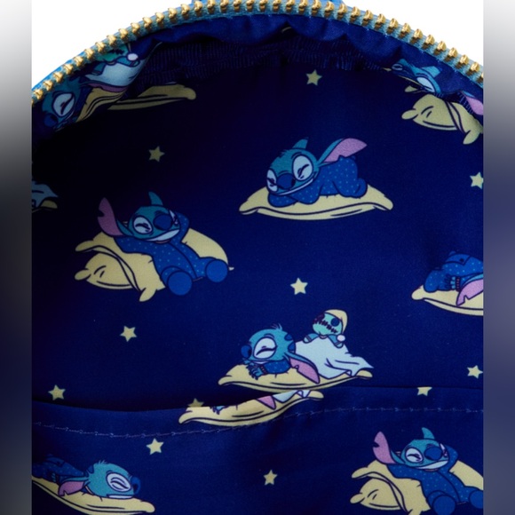 Loungefly SDCC Limited Edition Bedtime Stitch Glow Mini Backpack - Picture 4 of 5